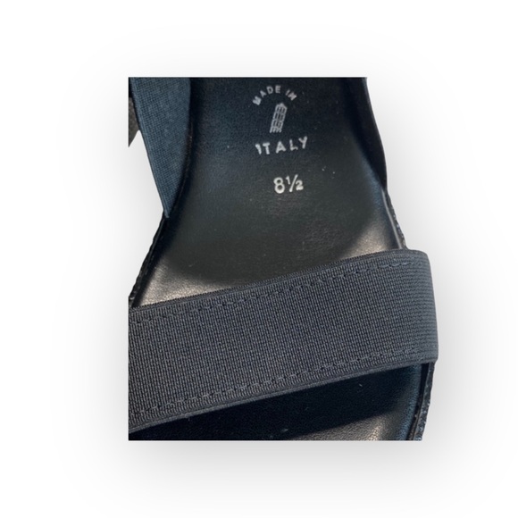 new Italian Shoemakers 𒀭Success Espadrille Wedge Platform Sandals 𒀭 Black 8.5M - Picture 10 of 16